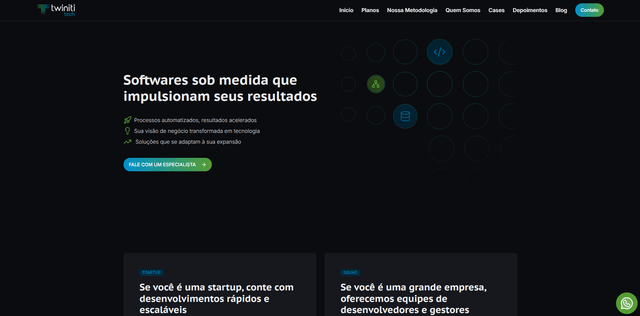 Landing Page para uma empresa de tecnologia